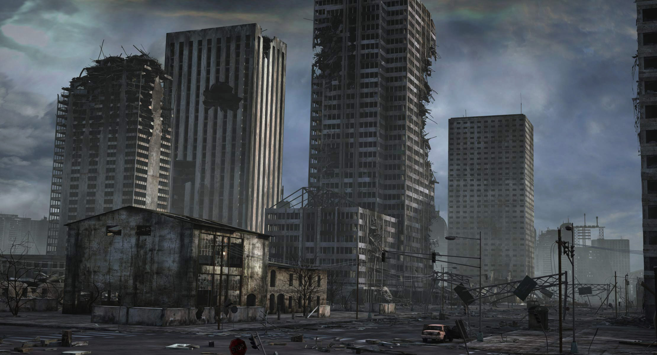 Ruined City 3D Model